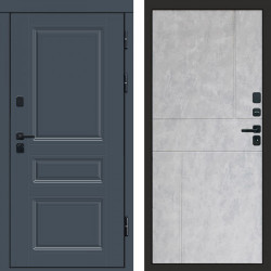 Входная дверь Termo-Door Премиум Орегон Графит - Горизонт бетон светлый