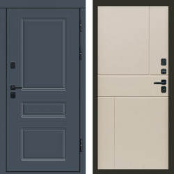 Входная дверь Termo-Door Премиум Орегон Графит - Горизонт Слоновая кость