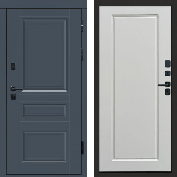 Входная дверь Termo-Door Премиум Орегон Графит - Гранд Белый софт