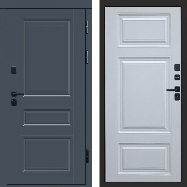 Входная дверь Termo-Door Премиум Орегон Графит - Лион Белый софт