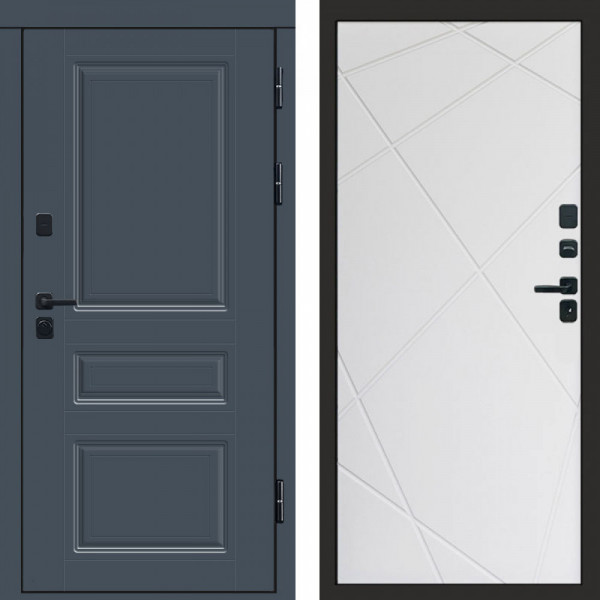 Входная дверь Termo-Door Премиум Орегон Графит - Лучи белый