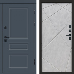 Входная дверь Termo-Door Премиум Орегон Графит - Лучи бетон светлый