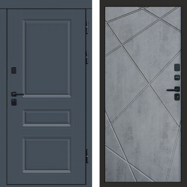 Входная дверь Termo-Door Премиум Орегон Графит - Лучи бетон темный