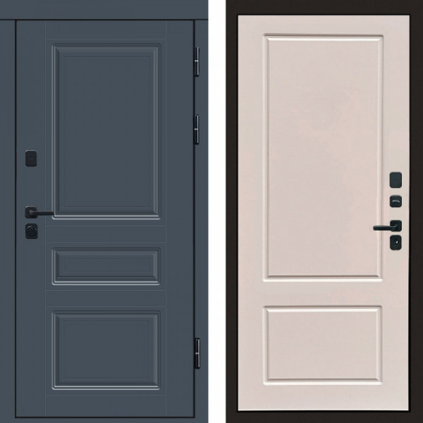 Входная дверь Termo-Door Премиум Орегон Графит - Марсель Слоновая кость