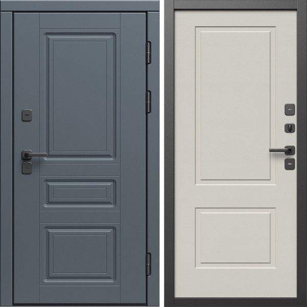 Входная дверь Termo-Door Премиум Орегон Графит - Нео Классика Слоновая Кость