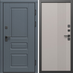 Входная дверь Termo-Door Премиум Орегон Графит - Страйп Капучино