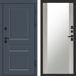 Входная дверь Termo-Door Премиум Орегон Графит - Зеркало лиственница