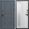 Входная дверь Termo-Door Премиум Орегон Графит - Зеркало Люмис Белый Софт