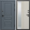 Входная дверь Termo-Door Премиум Орегон Графит - Зеркало Люмис Соновая Кость