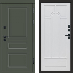 Входная дверь Termo-Door Премиум Орегон Грин - Арка белое дерево