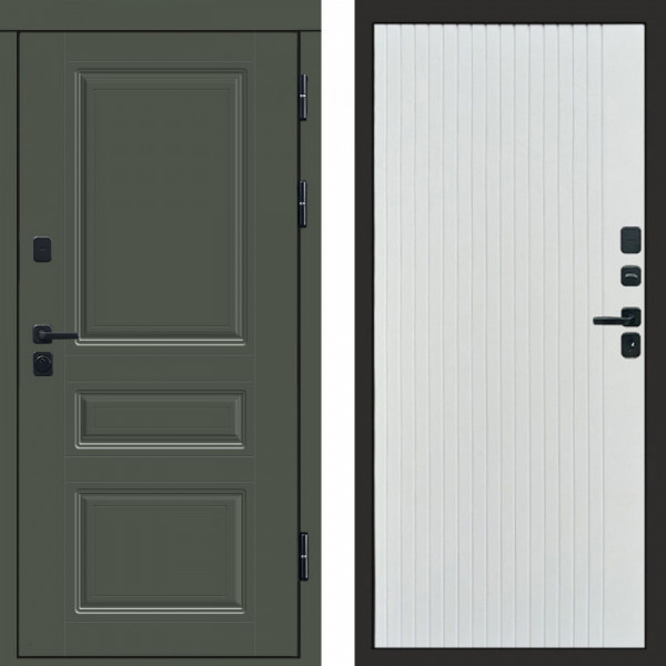 Входная дверь Termo-Door Премиум Орегон Грин - Flat Белый софт