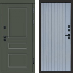 Входная дверь Termo-Door Премиум Орегон Грин - Flat Grey софт