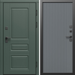 Входная дверь Termo-Door Премиум Орегон Грин - Флэт Grey софт