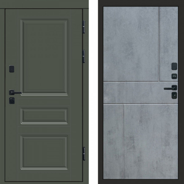 Входная дверь Termo-Door Премиум Орегон Грин - Горизонт бетон темный