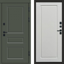 Входная дверь Termo-Door Премиум Орегон Грин - Гранд Белый софт