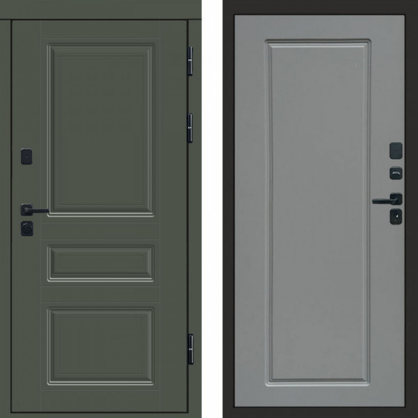 Входная дверь Termo-Door Премиум Орегон Грин - Гранд Grey софт