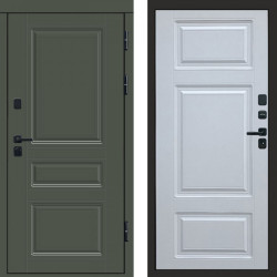 Входная дверь Termo-Door Премиум Орегон Грин - Лион Белый софт