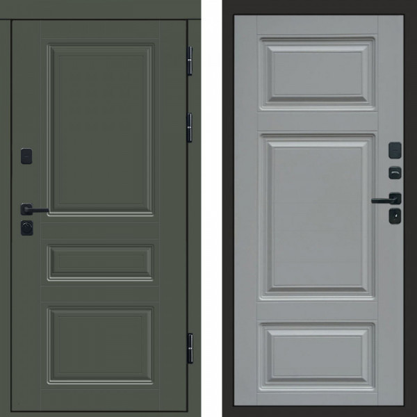 Входная дверь Termo-Door Премиум Орегон Грин - Лион Grey софт