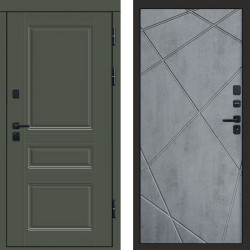 Входная дверь Termo-Door Премиум Орегон Грин - Лучи бетон темный