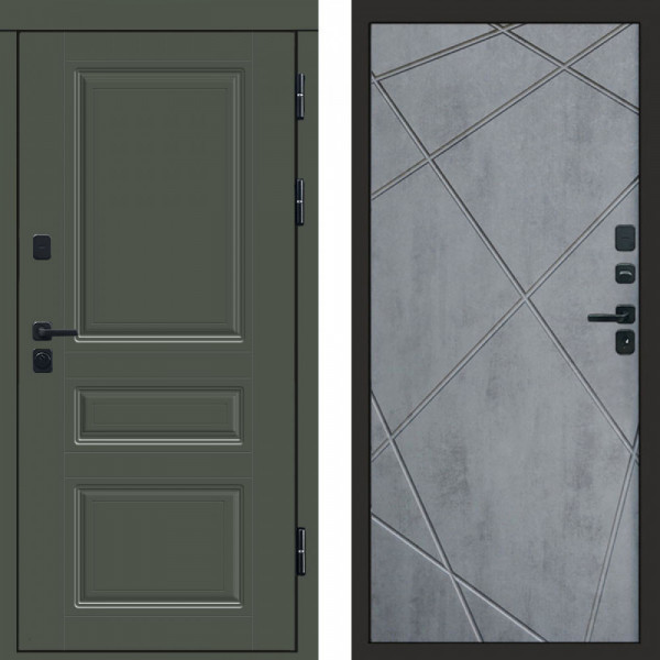 Входная дверь Termo-Door Премиум Орегон Грин - Лучи бетон темный