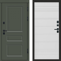 Входная дверь Termo-Door Премиум Орегон Грин - Лучи White line