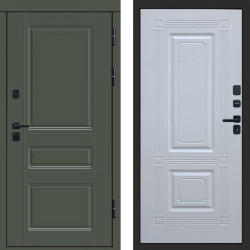 Входная дверь Termo-Door Премиум Орегон Грин - Мадрид Белый софт