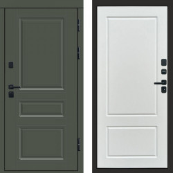Входная дверь Termo-Door Премиум Орегон Грин - Марсель Белый софт