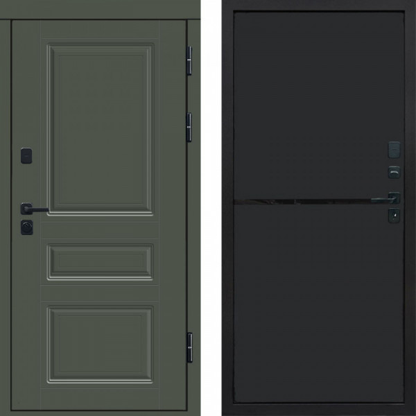 Входная дверь Termo-Door Премиум Орегон Грин - Нео Black