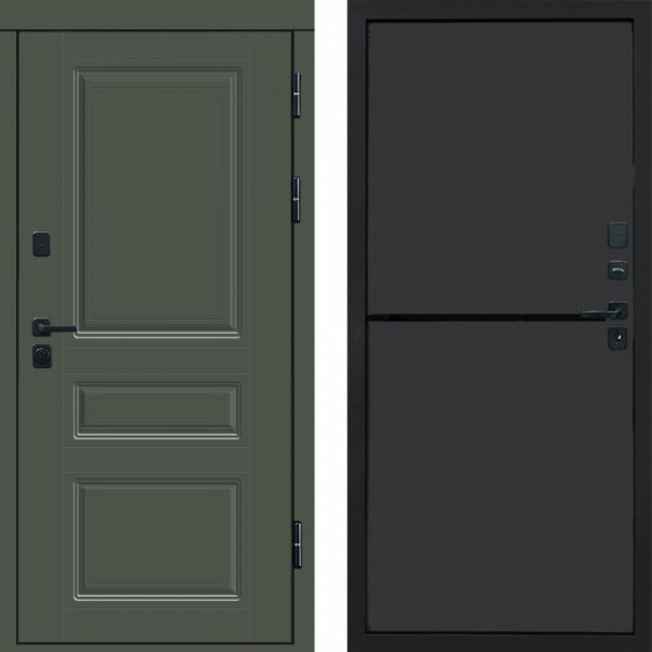 Входная дверь Termo-Door Премиум Орегон Грин - Нео Графит