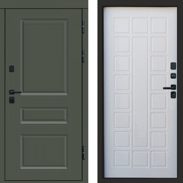 Входная дверь Termo-Door Премиум Орегон Грин - Престиж белое дерево