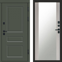 Входная дверь Termo-Door Премиум Орегон Грин - Зеркало лиственница