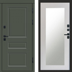 Входная дверь Termo-Door Премиум Орегон Грин - Зеркало Триумф лиственница