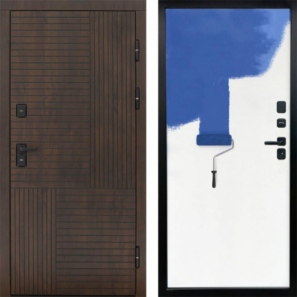 Входная дверь Termo-Door Премиум Веста Дуб - Гладкая Панель Под Покраску Под покраску (грунт)