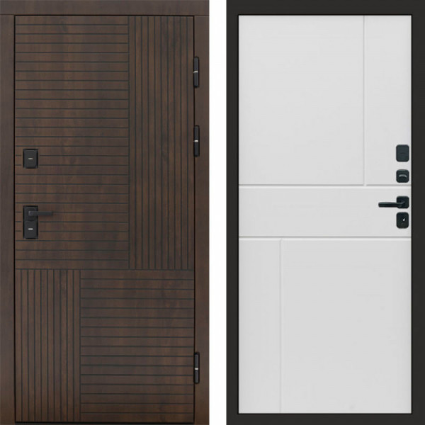 Входная дверь Termo-Door Премиум Веста Дуб - Горизонт белый