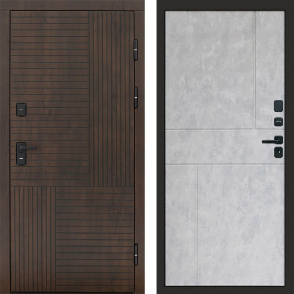 Входная дверь Termo-Door Премиум Веста Дуб - Горизонт бетон светлый