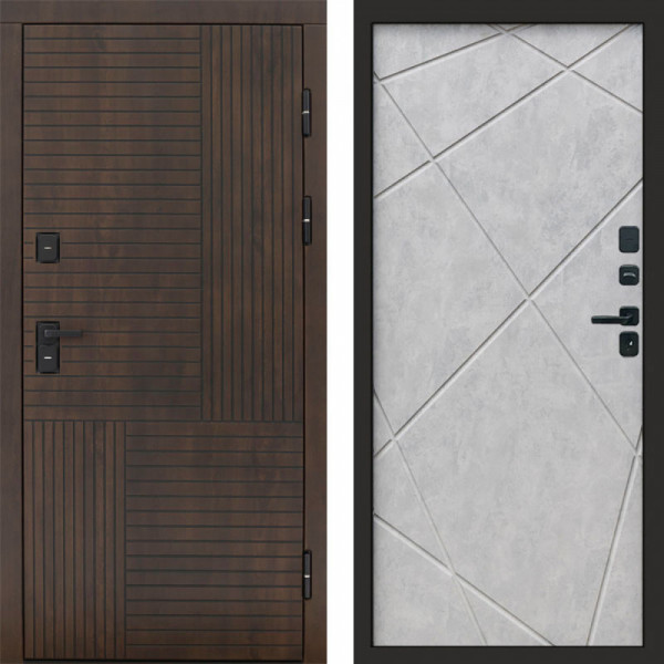 Входная дверь Termo-Door Премиум Веста Дуб - Лучи бетон светлый