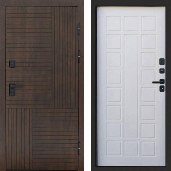 Входная дверь Termo-Door Премиум Веста Дуб - Престиж белое дерево