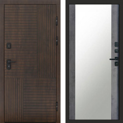 Входная дверь Termo-Door Премиум Веста Дуб - Зеркало бетон темный