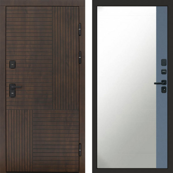 Входная дверь Termo-Door Премиум Веста Дуб - Зеркало Фацет Grey софт