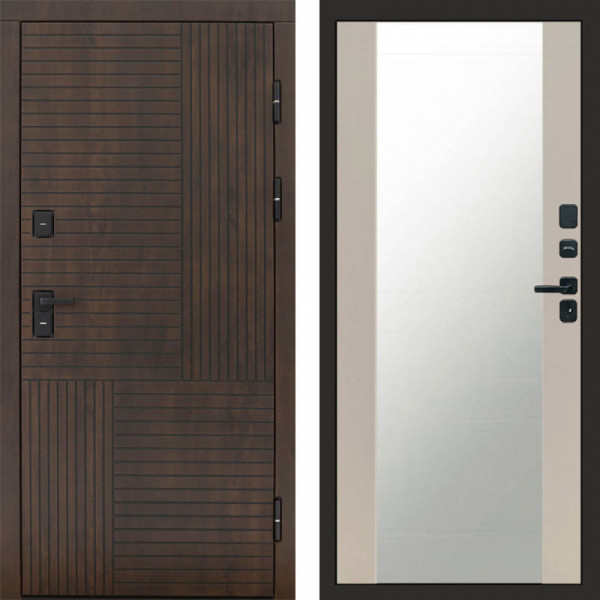 Входная дверь Termo-Door Премиум Веста Дуб - Зеркало Слоновая кость