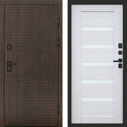 Входная дверь Termo-Door Премиум Веста Дуб - Зеркало Триумф Царга лиственница 4500 / 5500