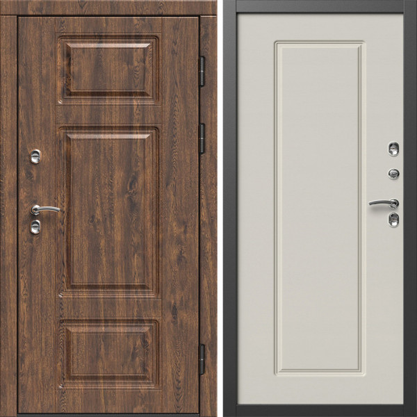 Входная дверь Termo-Door Премиум Винорит Дуб - Гранд Слоновая кость