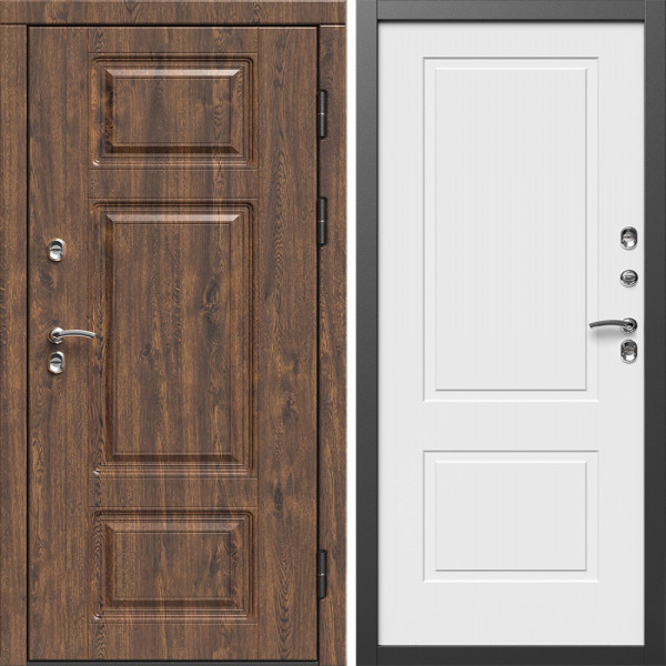 Входная дверь Termo-Door Премиум Винорит Дуб - Нео Классика Белый Софт