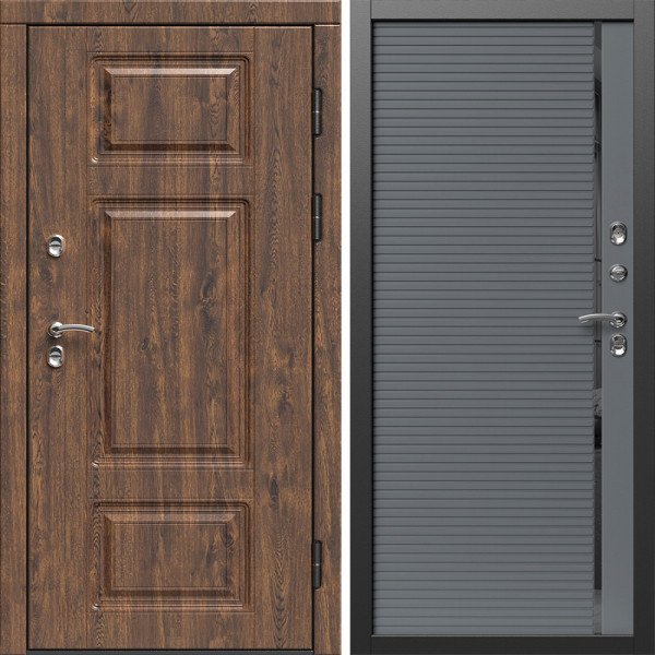 Входная дверь Termo-Door Премиум Винорит Дуб - Порте Grey софт