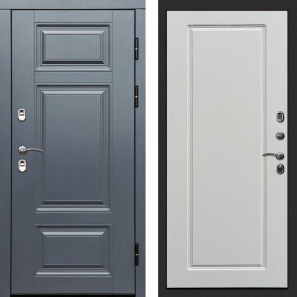 Входная дверь Termo-Door Премиум Винорит Grey - Гранд Белый софт