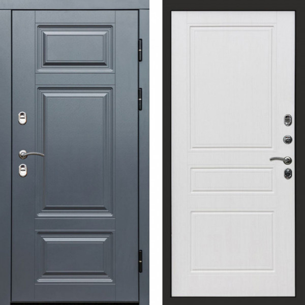 Входная дверь Termo-Door Премиум Винорит Grey - Классика белое дерево