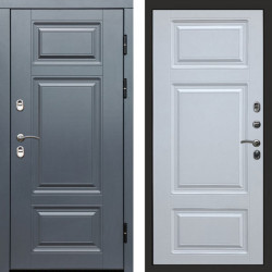 Входная дверь Termo-Door Премиум Винорит Grey - Лион Белый софт