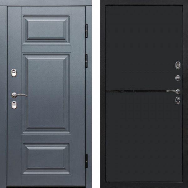 Входная дверь Termo-Door Премиум Винорит Grey - Нео Black