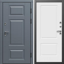 Входная дверь Termo-Door Премиум Винорит Grey - Нео Классика Белый Софт