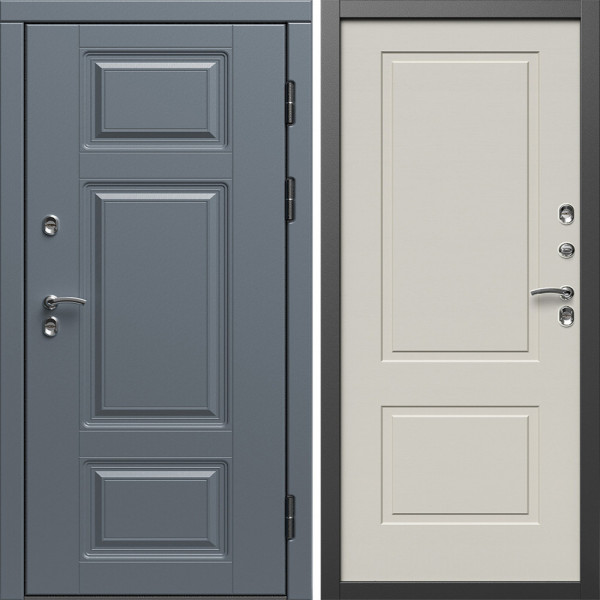 Входная дверь Termo-Door Премиум Винорит Grey - Нео Классика Слоновая Кость